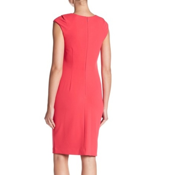 Calvin Klein Horseshoe Neck Derby Sheath Dress - Picture 2 of 3